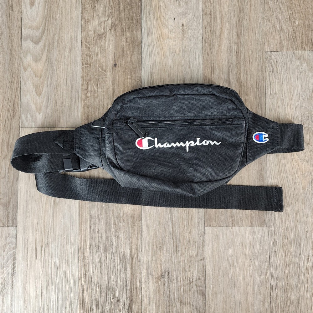 Champion Black Waist Pack Fanny Pack Belt Bag FS-UW027-SS20 Adjustable Strap